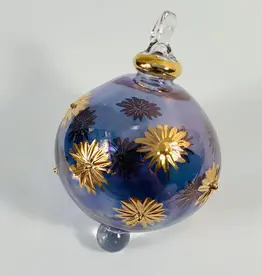Dandarah Blown Glass Ornament - Starry Blue Sky