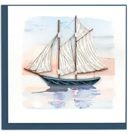 Quilling Card Quilled Schooner at Sunset Card