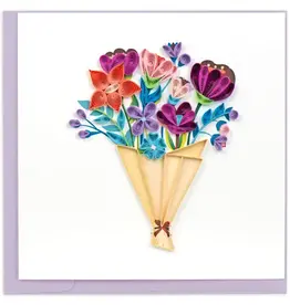 Quilling Card Quilled Playful Bouquet Greeting Card