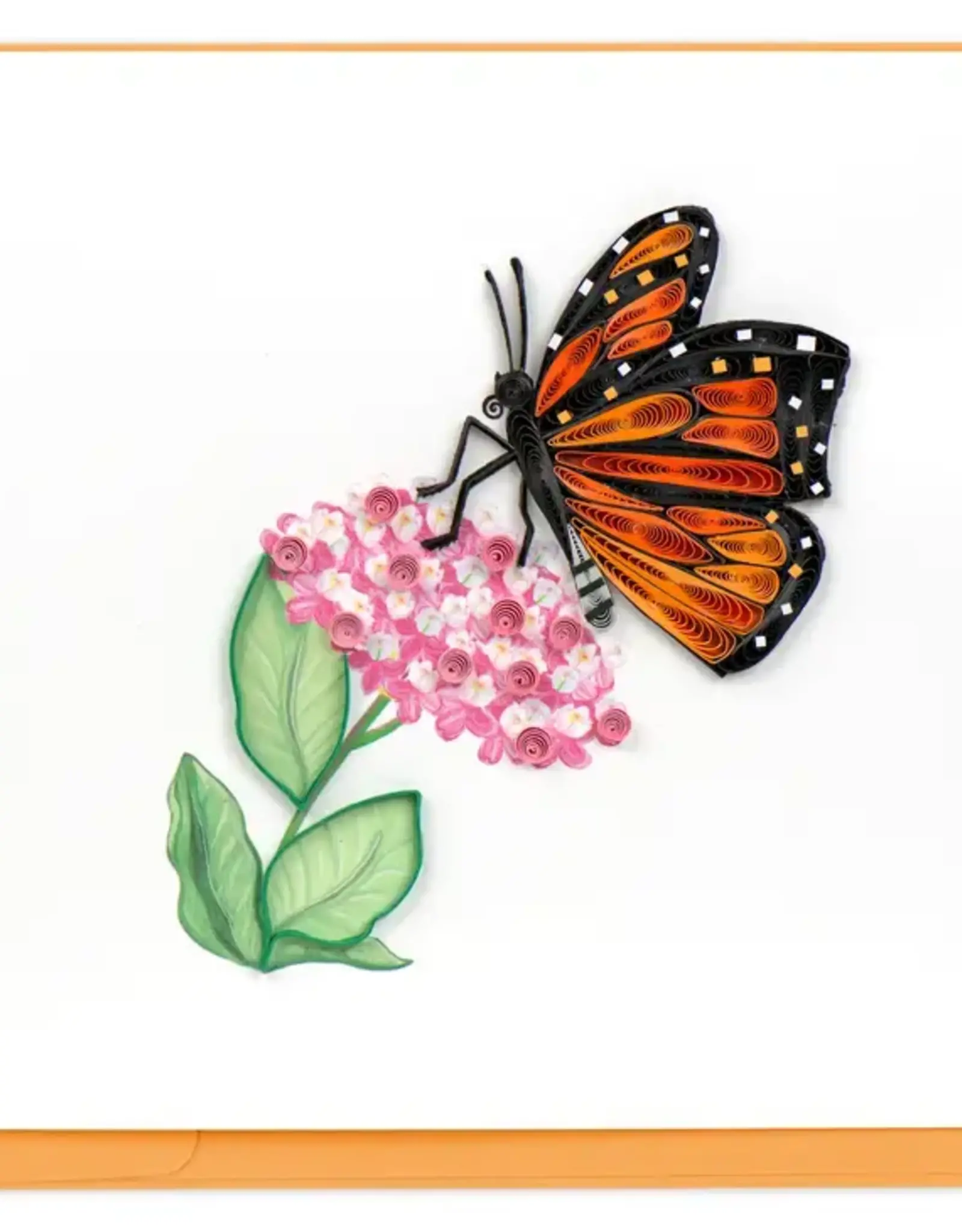 Quilling Card Quilled Monarch Milkweed Butterfly Greeting Card