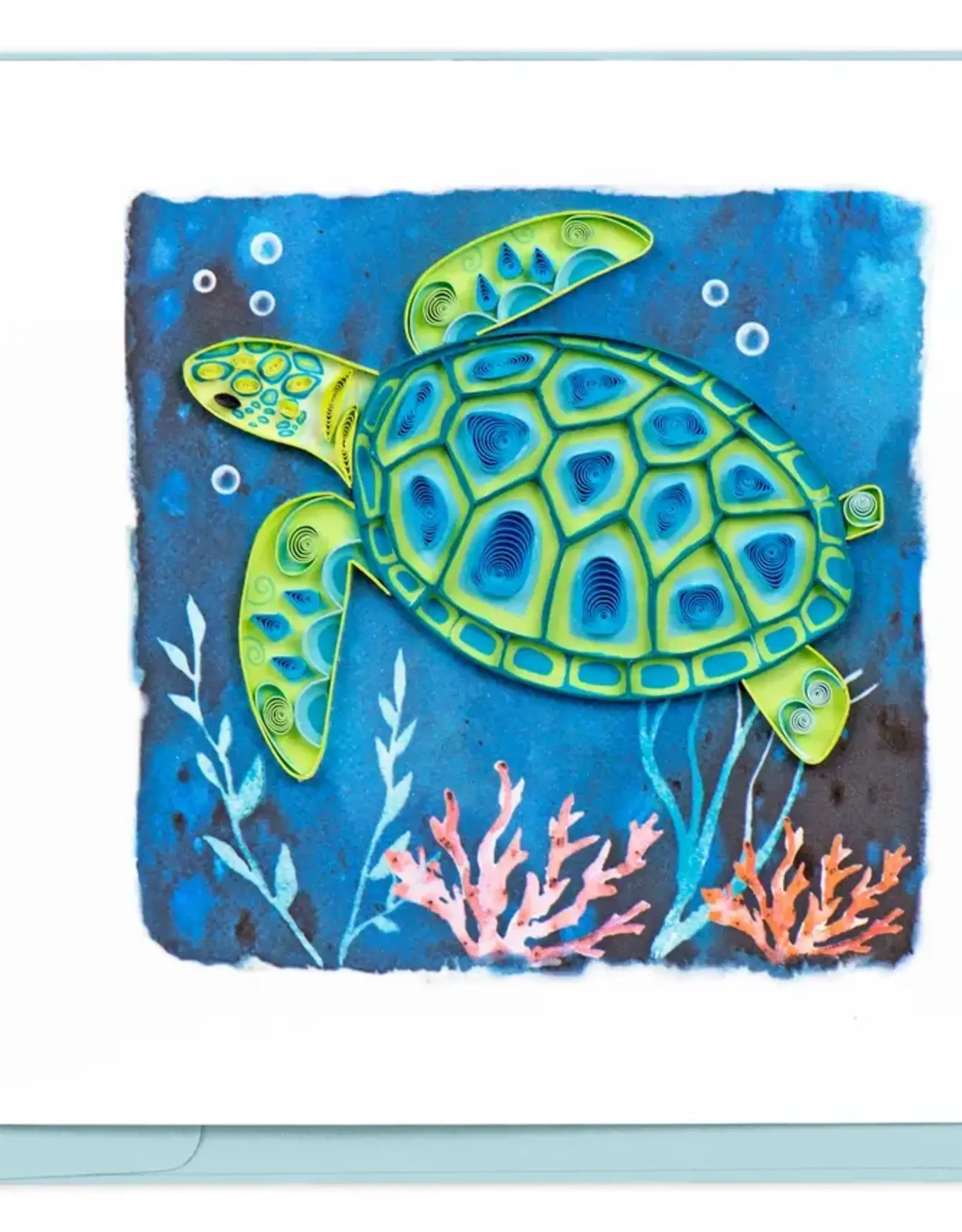 Quilling Card Quilled Decorative Under the Sea Turtle Card