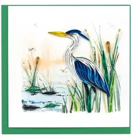 Quilling Card Quilled Great Blue Heron Card