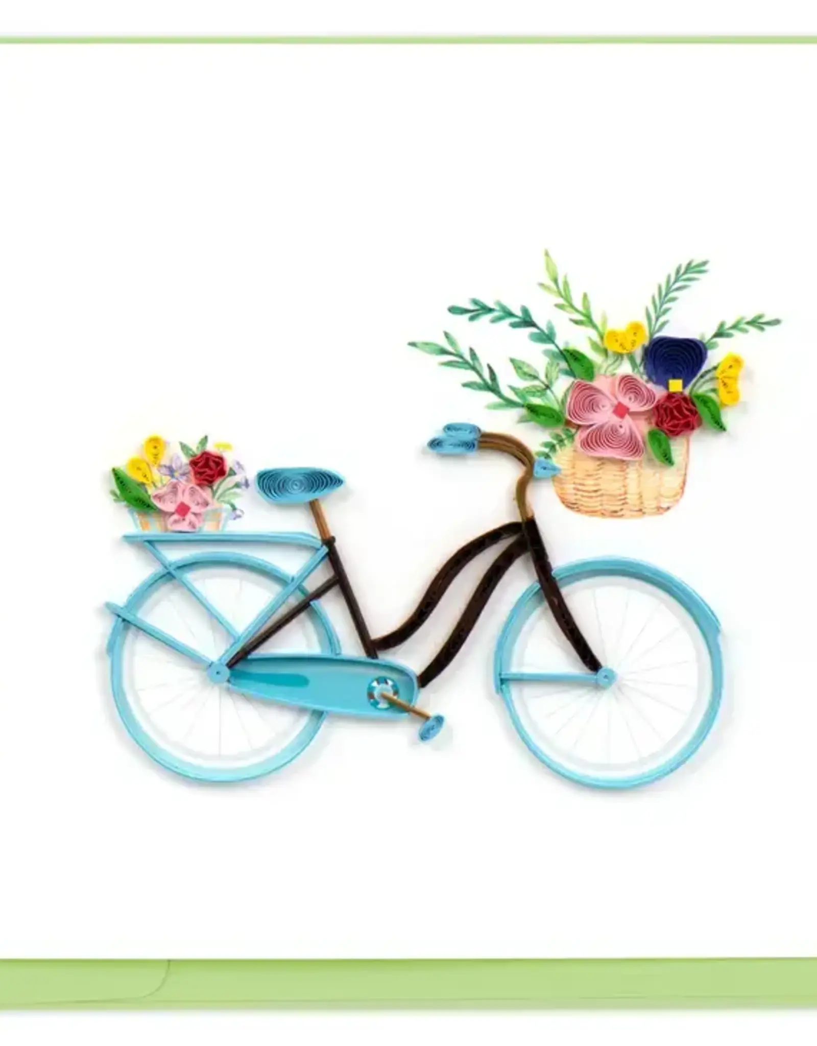 Quilling Card Quilled Flower Bike Greeting Card