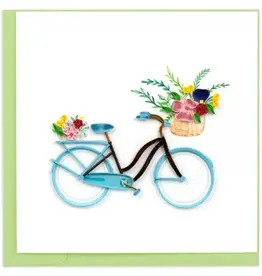 Quilling Card Quilled Flower Bike Greeting Card