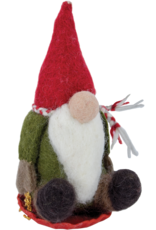 dZi Handmade Sledding Gnome Ornament