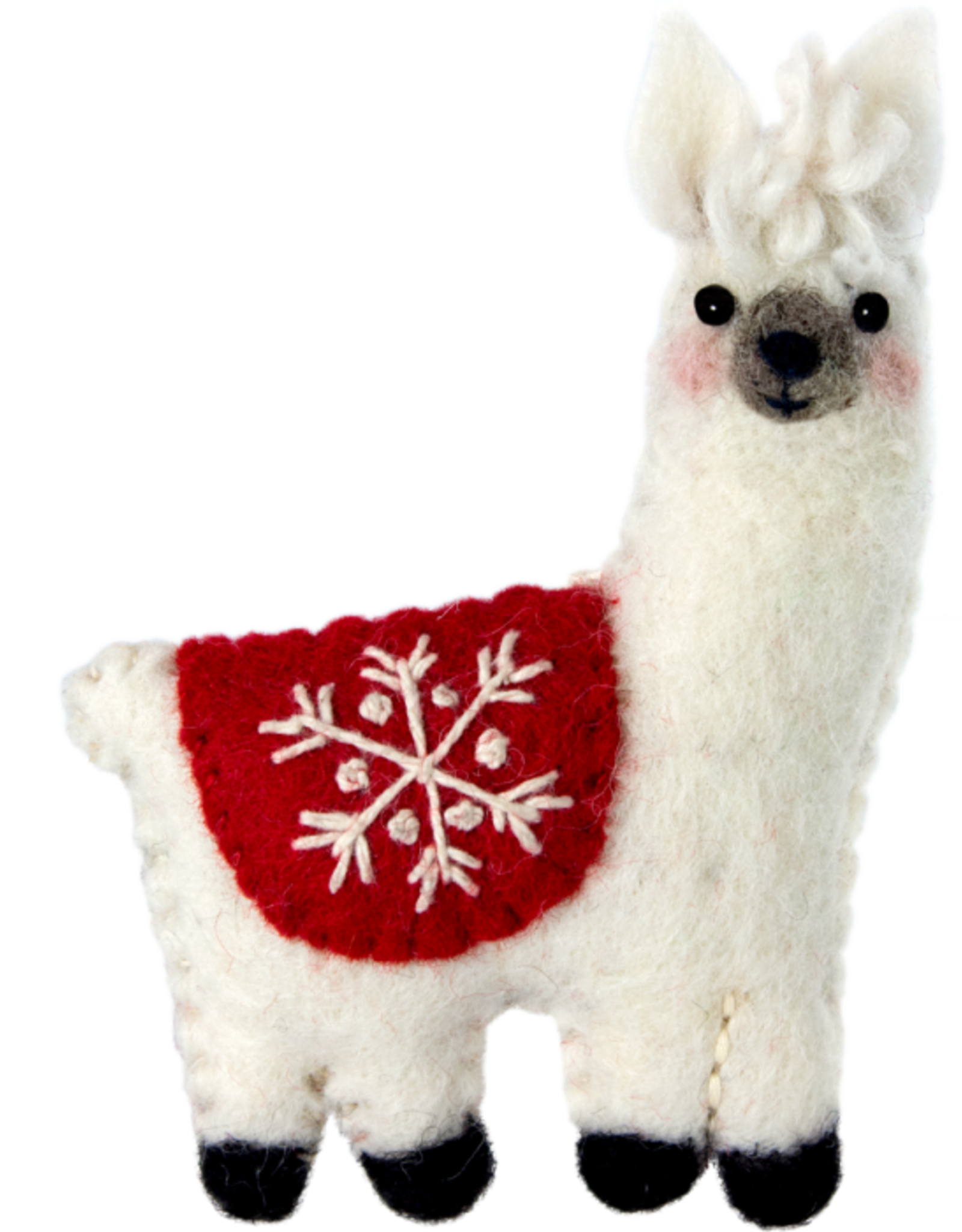 dZi Handmade Snowflake Llama Ornament