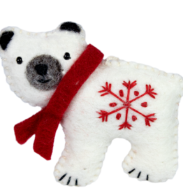 dZi Handmade Snowflake Polar Bear Ornament
