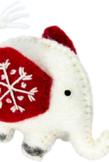 dZi Handmade Snowflake White Elephant Ornament