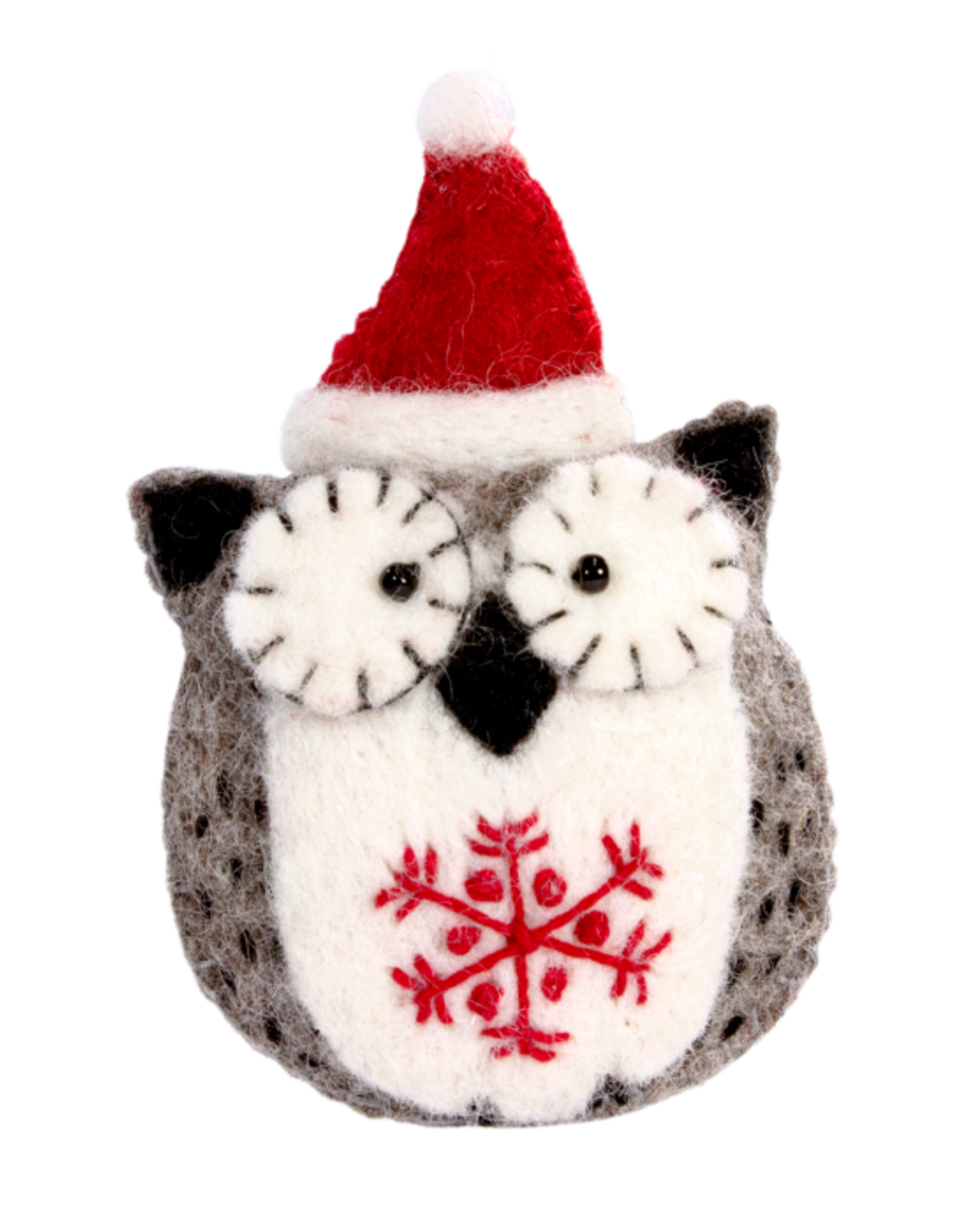 dZi Handmade Snowflake Holiday Owl Ornament