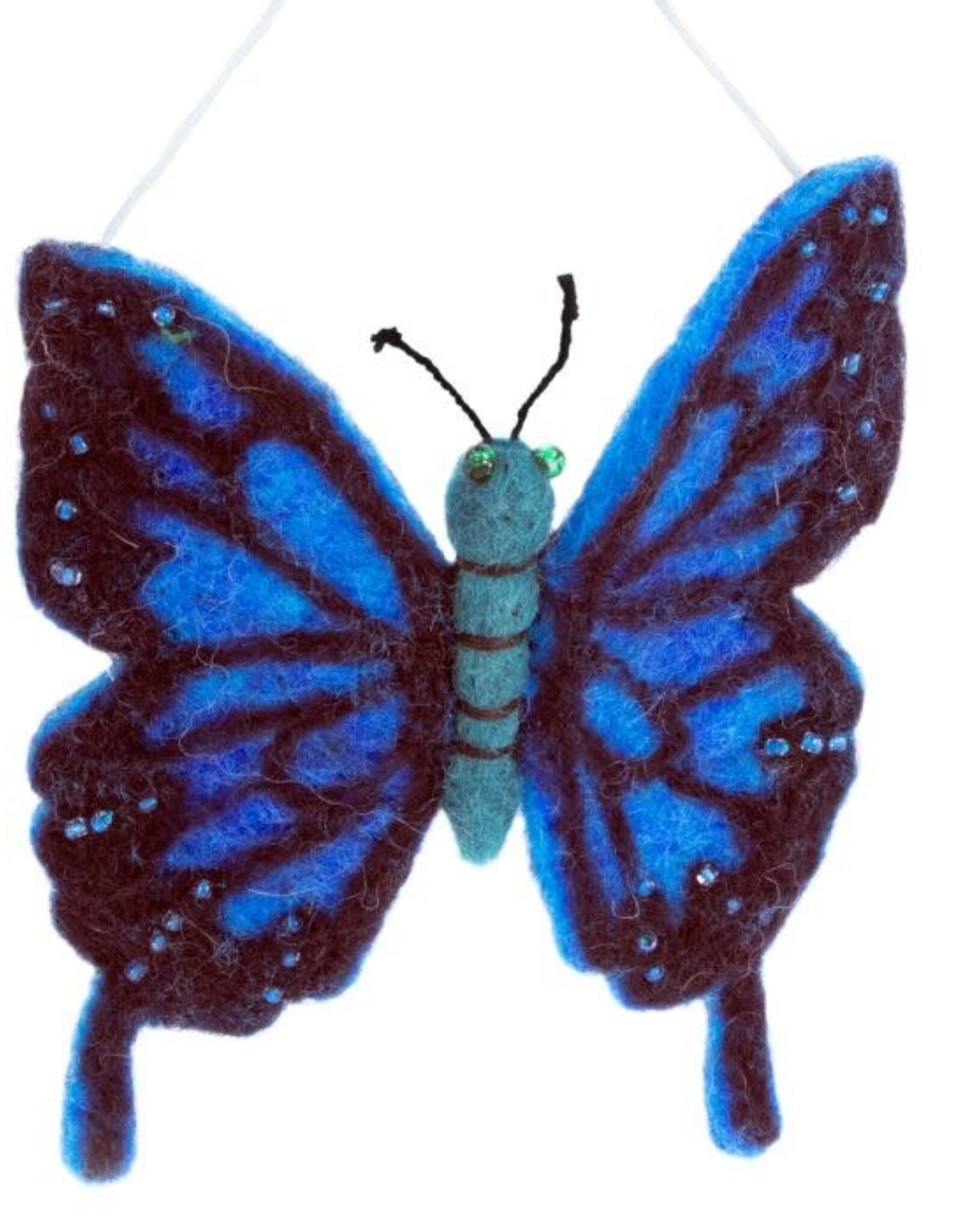 dZi Handmade Blue Swallowtail Butterfly Ornament
