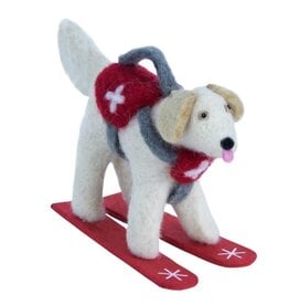 dZi Handmade Skiing Retriever Ornament