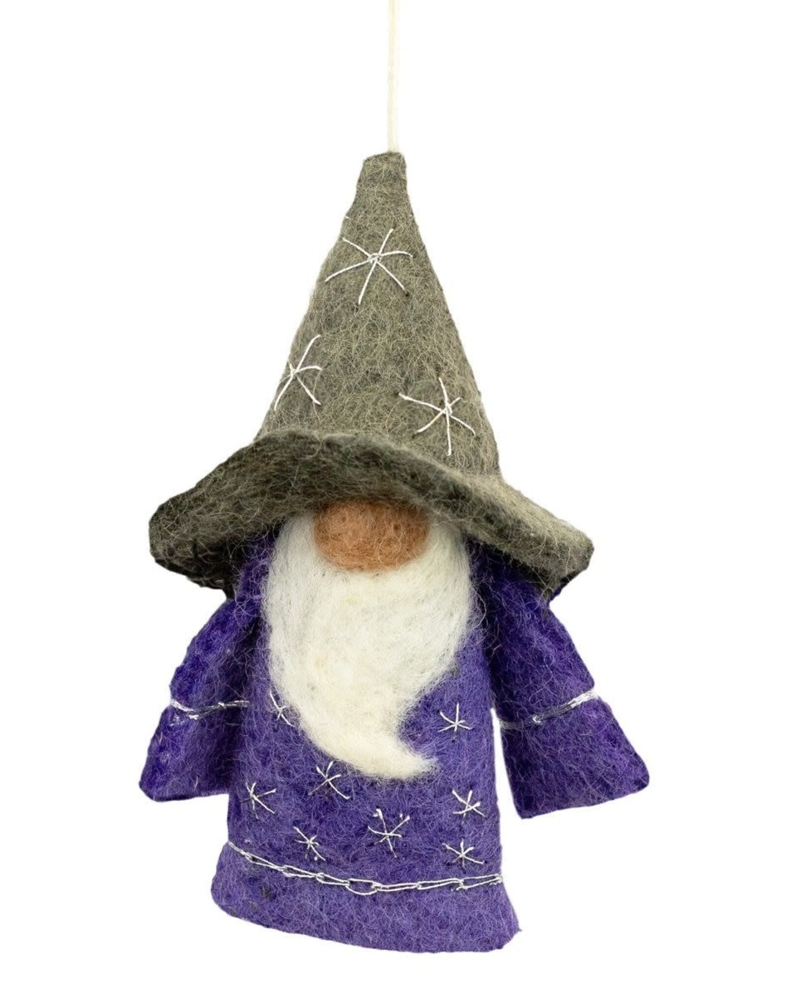 dZi Handmade Wild Woolie Wizard Gnome Ornament