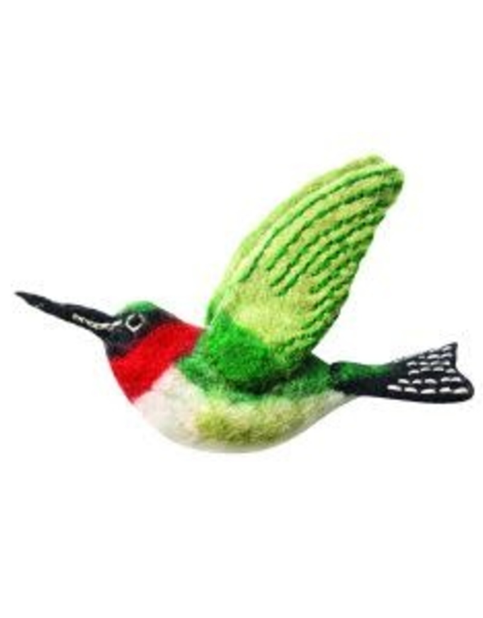 dZi Handmade Wild Woolie Ruby-Throated Hummingbird Ornament