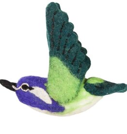 dZi Handmade Wild Woolie Costas Hummingbird Ornament