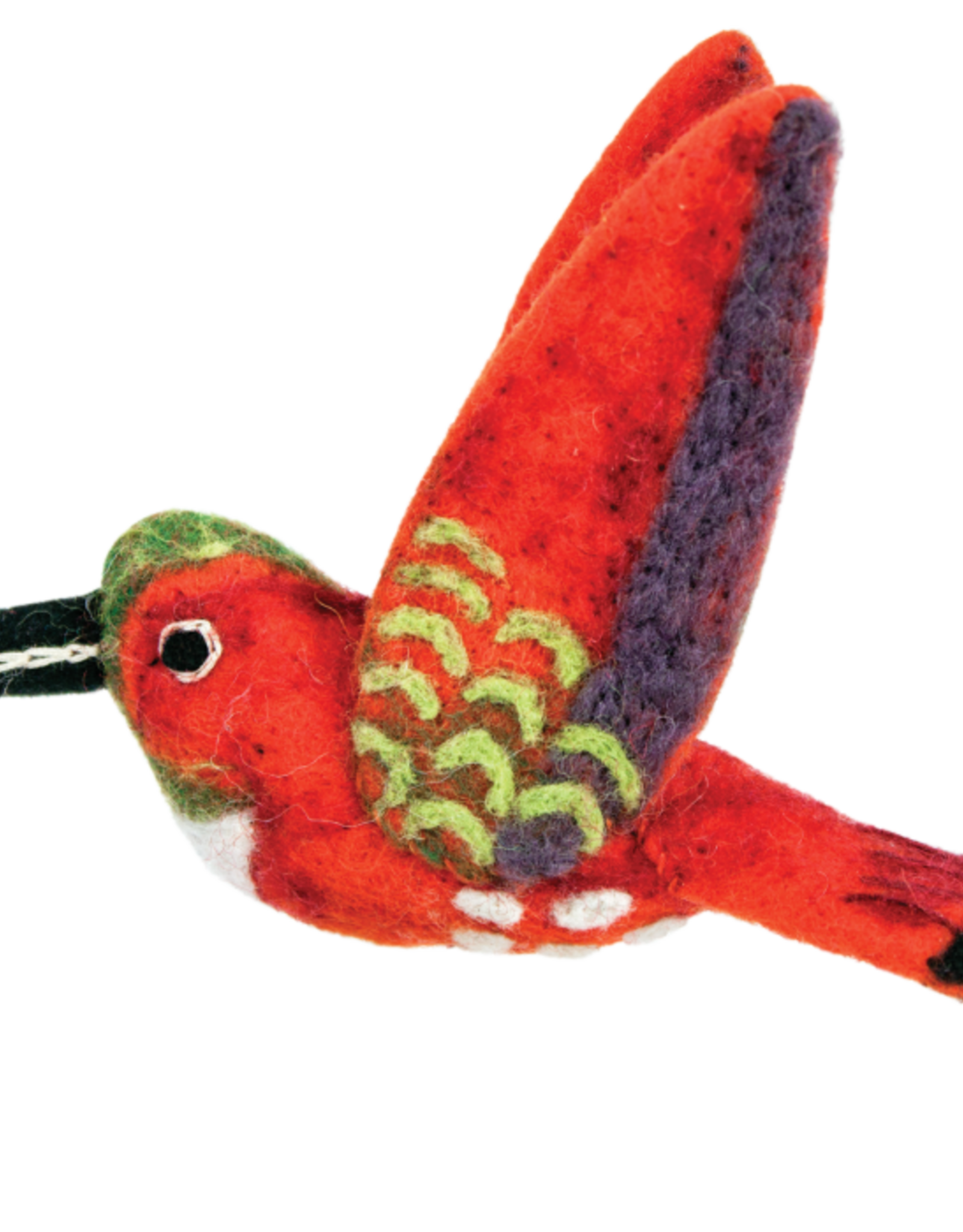 dZi Handmade Wild Woolie Rufous Hummingbird Ornament