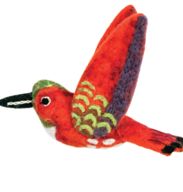 dZi Handmade Wild Woolie Rufous Hummingbird Ornament