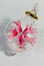 Dandarah Small Blown Glass Ornament - Pink Blossoms