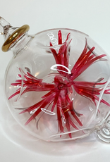 Dandarah Small Blown Glass Ornament - Red Blossoms
