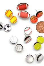 Dunitz & Company Sports Balls Stud Earrings
