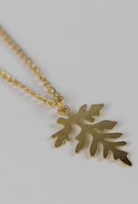Ten Thousand Villages Leaf Charm Pendant Necklace