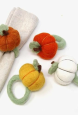Global Crafts Set of 4 Pumpkin Felt Napkin Rings
