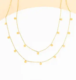 Starfish Project Evelyn Gold Drop Double Chain Necklace
