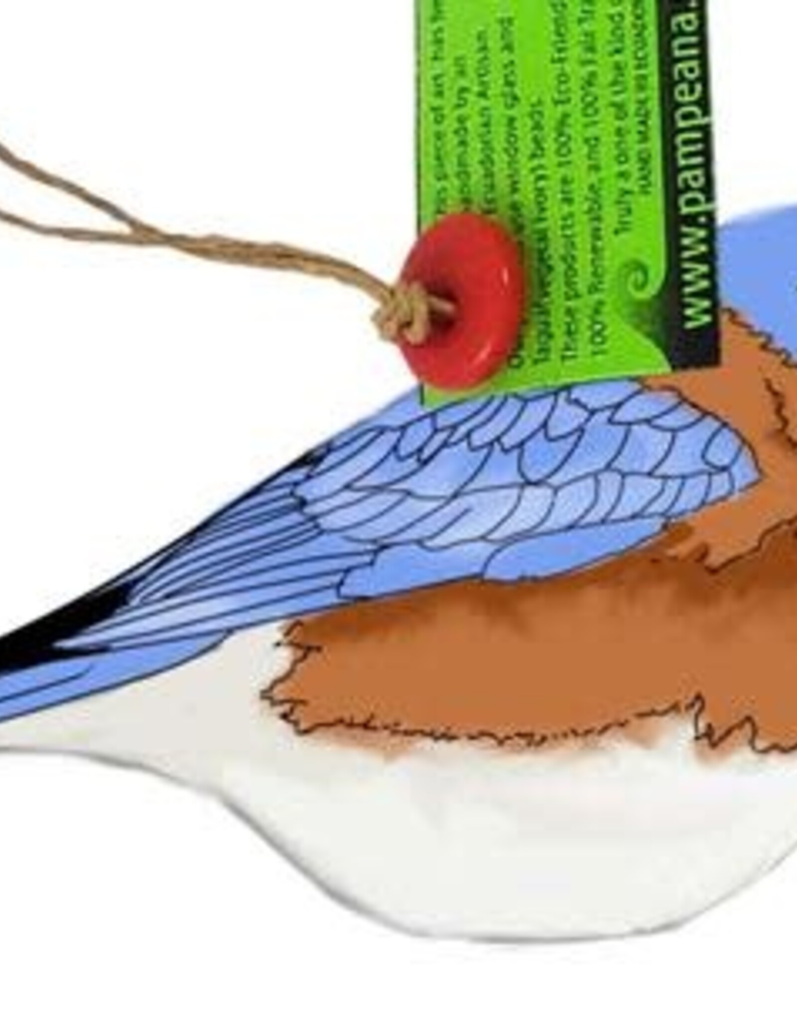 Pampeana Blue Bird Glass Ornament