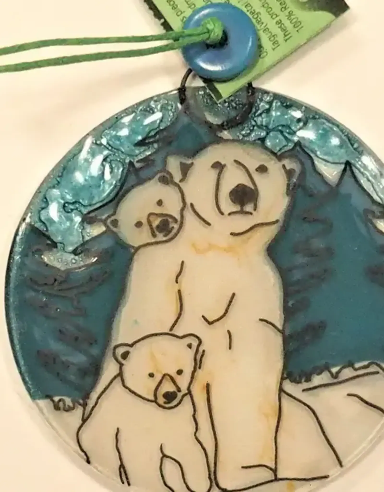 Pampeana Polar Bear Family Ornament