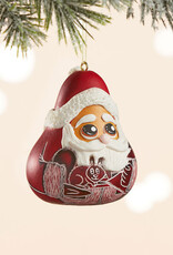 Serrv Jolly Santa Gourd Ornament