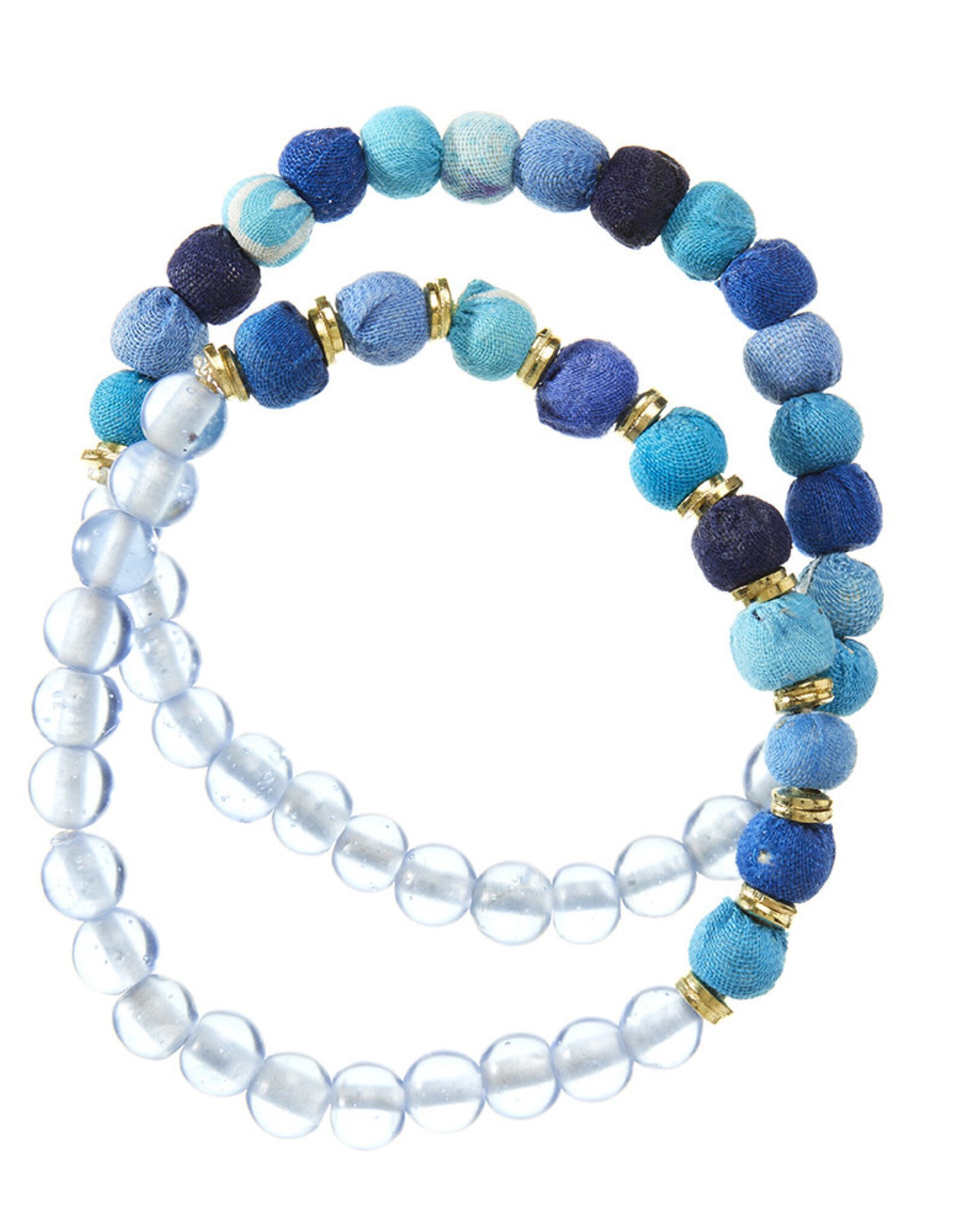 Serrv Neela Sari & Glass Bracelets