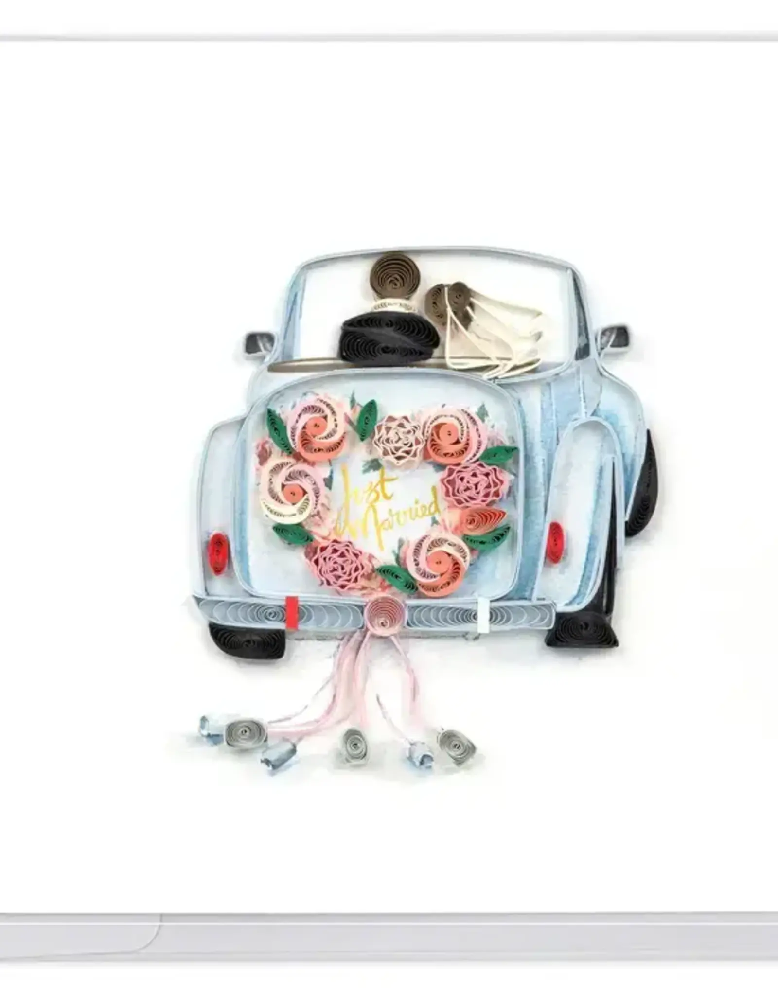 Quilling Card Quilled Just Married Drive Away Card
