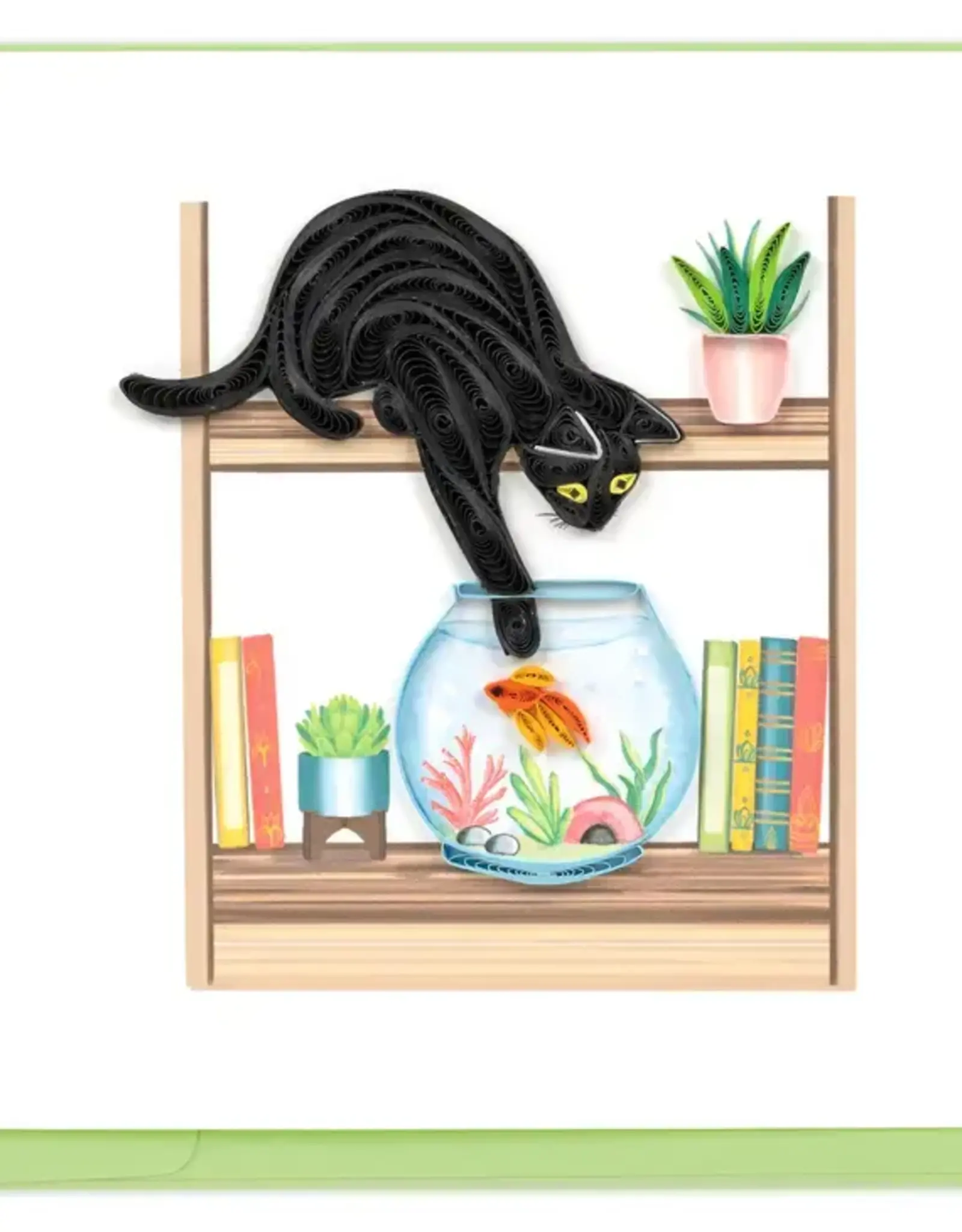 Quilling Card Quilled Mischievous Cat Greeting Card