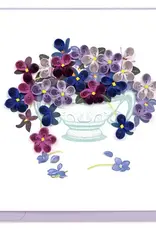 Quilling Card Quilled Violet Bouquet Card