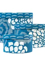 Global Mamas Stackable Bins Indigo Blooms (Small)