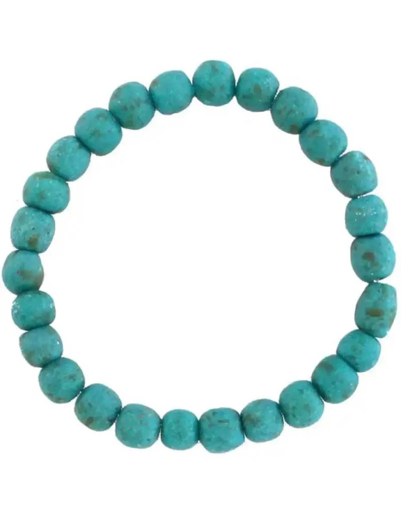 Global Mamas Teal Recycled Glass Bracelet