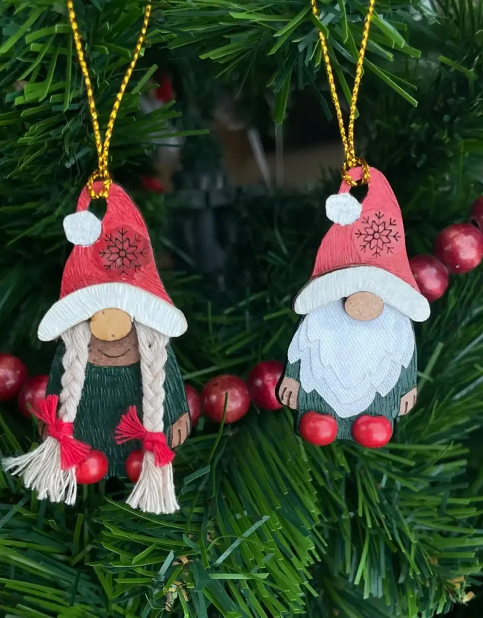 Tulia Artisans Santa Gnome Christmas Ornament