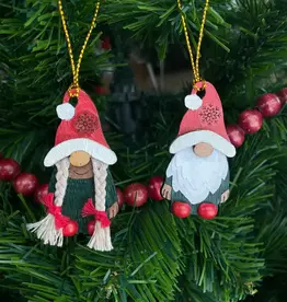 Tulia Artisans Santa Gnome Christmas Ornament