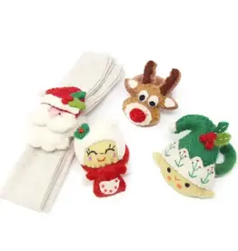 Global Crafts Christmas Santa Napkin Rings