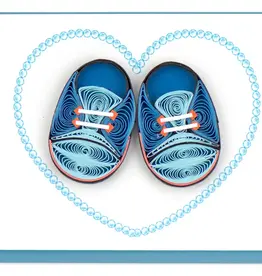 Quilling Card Quilled Blue Baby Booties Gift Enclosure Card