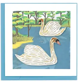 Quilling Card Quilled Swans Greeting Card