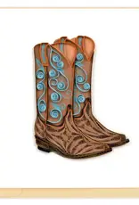 Quilling Card Quilled Cowboy Boots Card