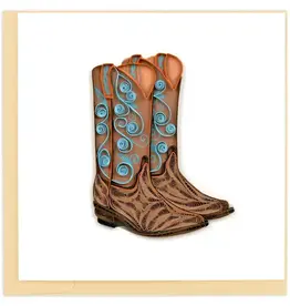 Quilling Card Quilled Cowboy Boots Card