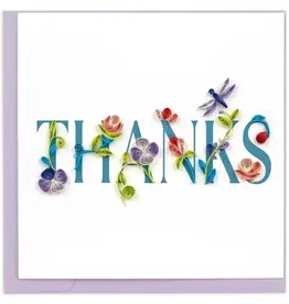 Quilling Card Quilled Garden Thanks Greeting Card