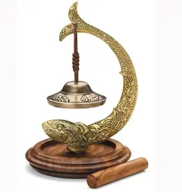 dZi Handmade Lucky Fish with Striker Table Chime