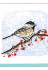 Quilling Card Quilled Winter Chickadee Greeting Card