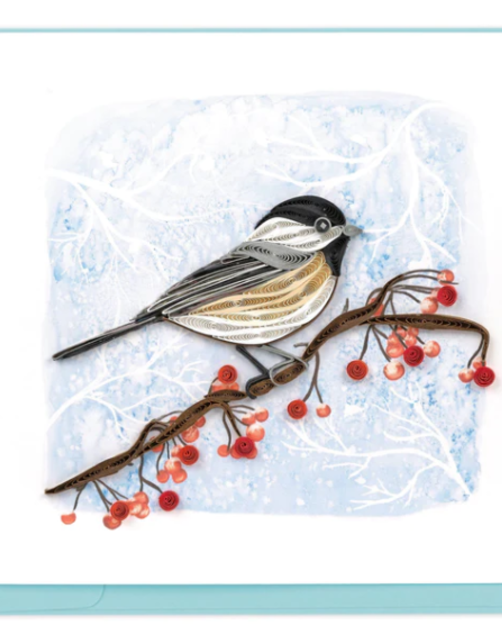 Quilling Card Quilled Winter Chickadee Greeting Card