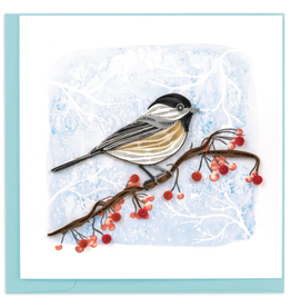 Quilling Card Quilled Winter Chickadee Greeting Card