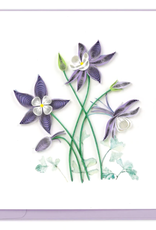 Quilling Card Quilled Columbine Flowers Greeting Card