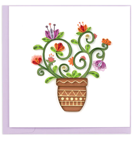Quilling Card Quilled Terracotta Flower Bouquet Greeting Card