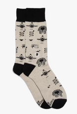 Conscious Step Socks that Give Books (Ivory Hieroglyphics)